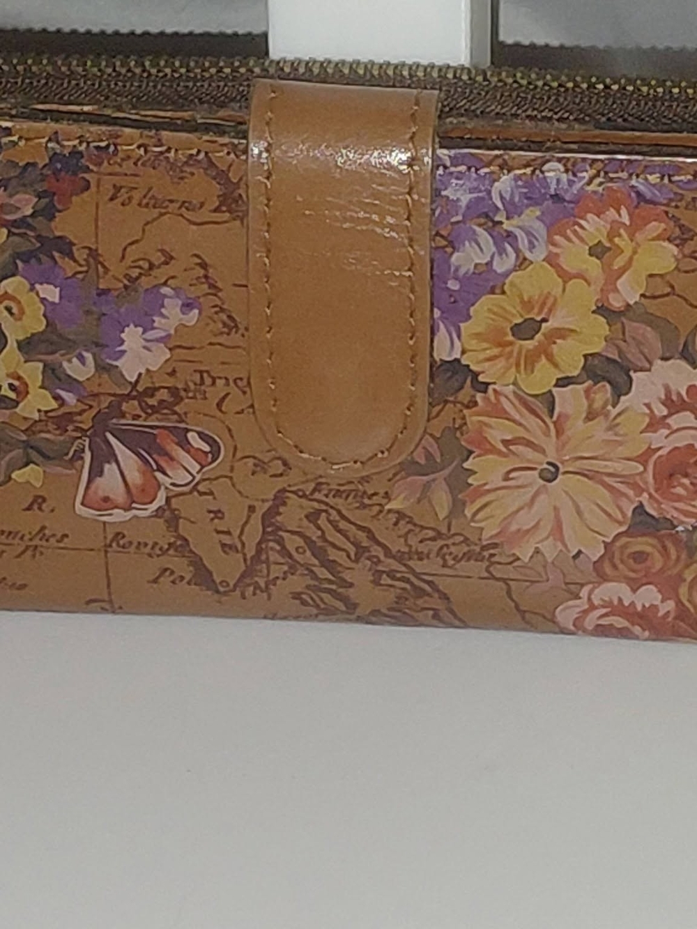 Patricia Nash Nazari Bifold Wallet European Map And Floral